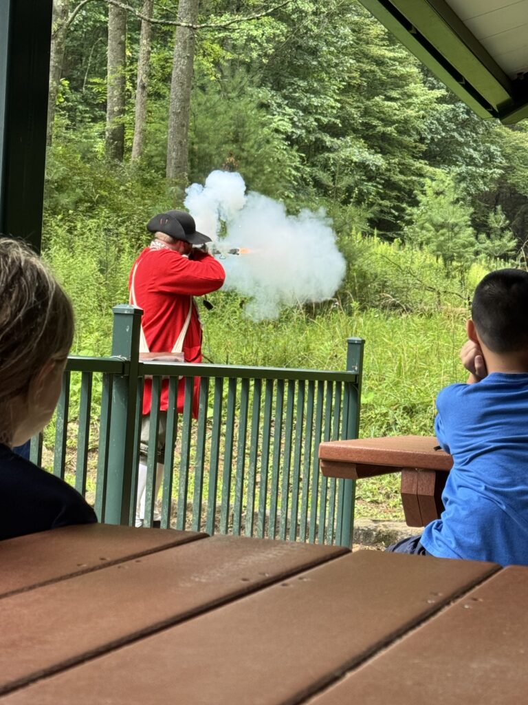 musket demo at fort necessity battlefield