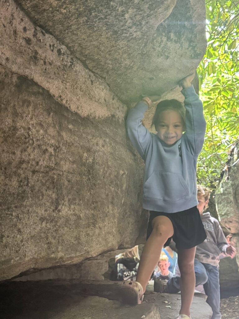 girl at rock maze trail