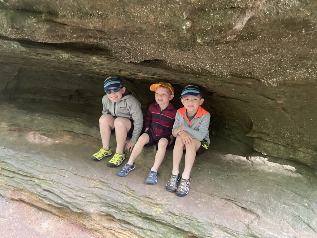 kids in cave hocking hills ohio