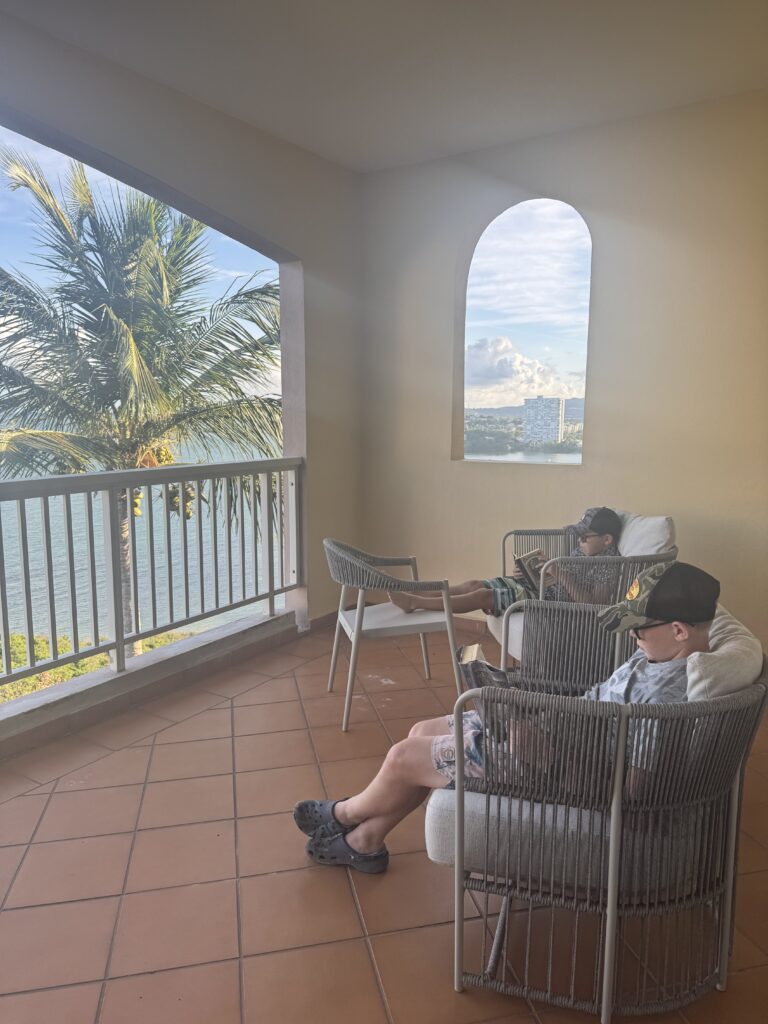 lanai and view at las casitas village at el conquistador
