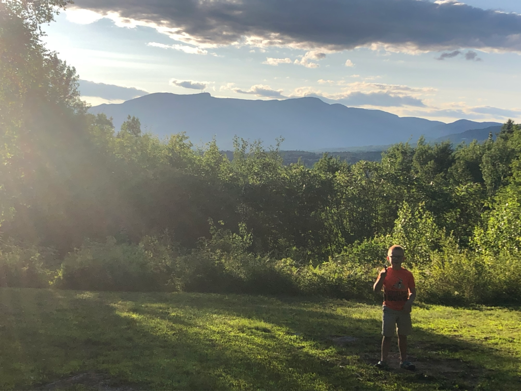view from the sunset rock hike stowe vermont during summer