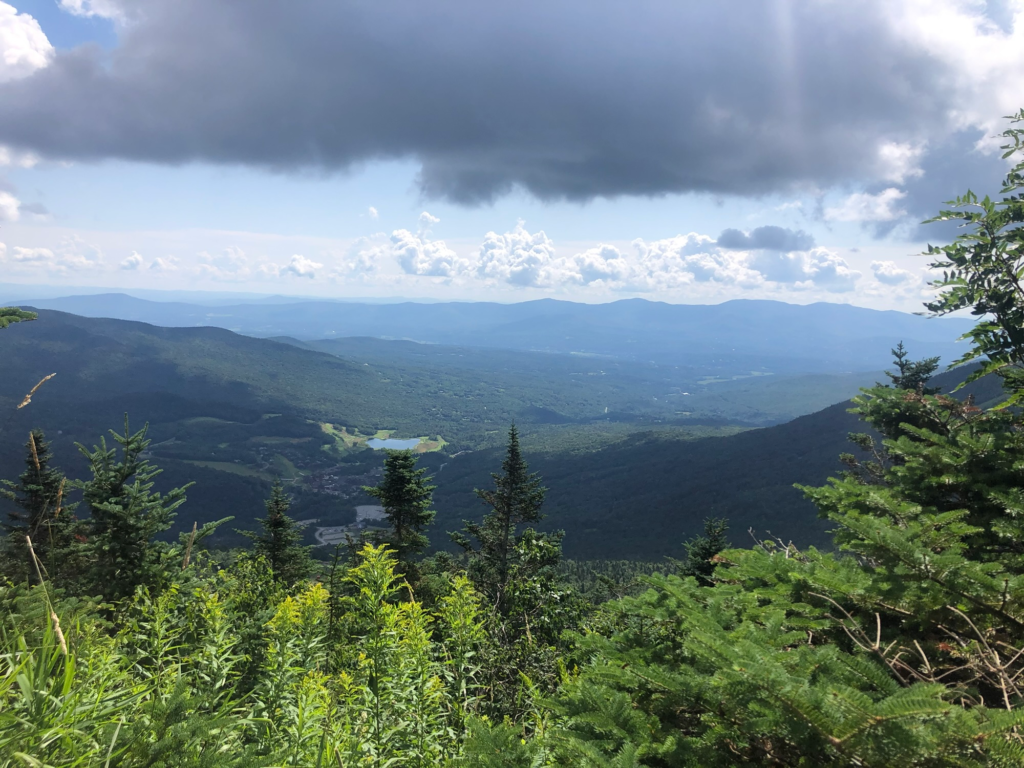 view from mount mansfield stowe vermont during summer