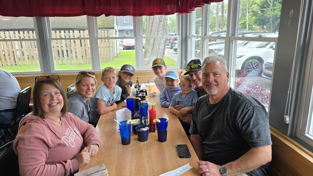 family eating at village diner chautauqua lake ny