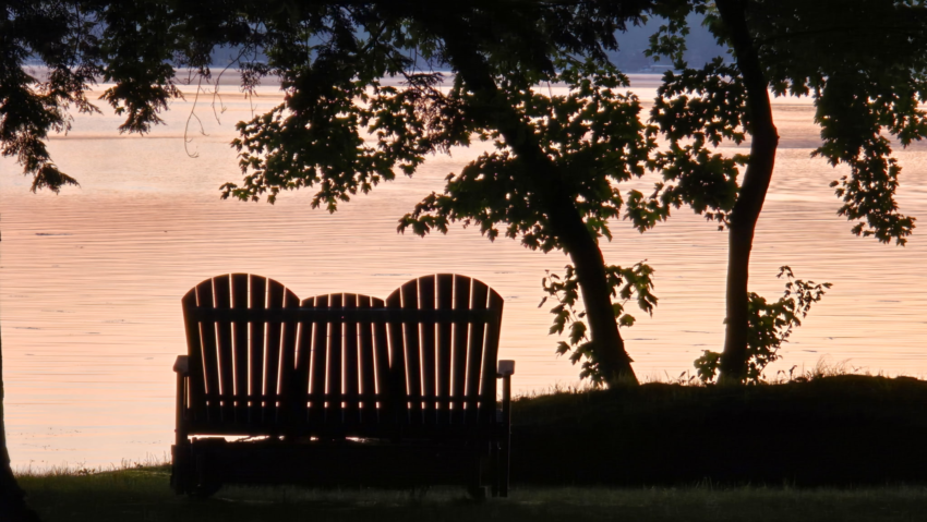 view of sunset from camp chautauqua, ny